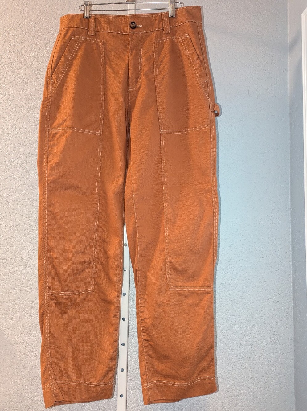 Old Navy High-Rise Straight Utility Pants Warm Brown 10 Tall